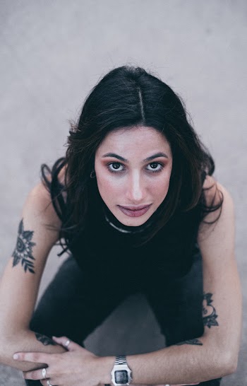 Woman Wearing Black Top