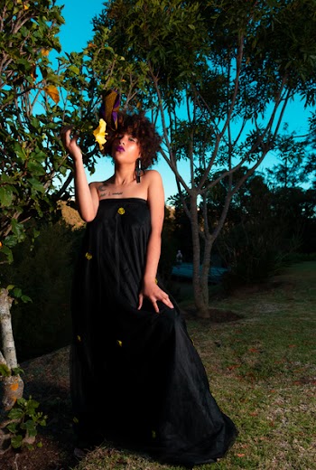 Woman Wearing Black Tube Long Dress