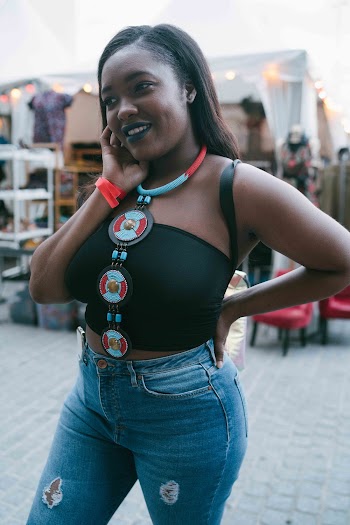 Woman Wearing Black Tube Top