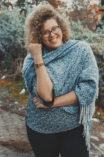 Woman Wearing Blue Blouse