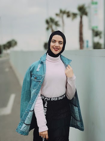 Woman Wearing Blue Denim Jacket