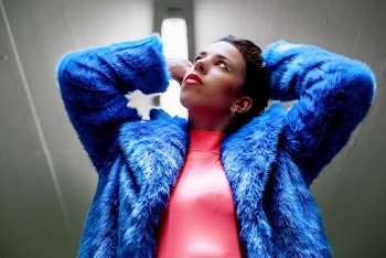Woman Wearing Blue Fleece Jacket
