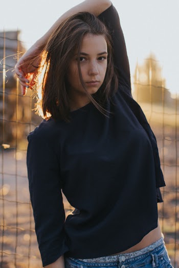 Woman Wearing Blue Top