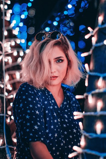 Woman Wearing Blue Top