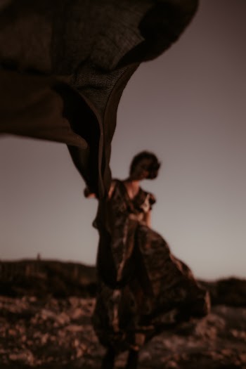 Woman Wearing Brown and Black Dress Standing on a Field