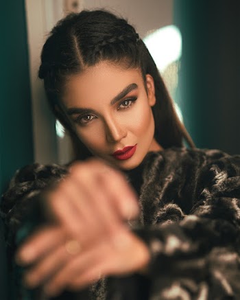 Woman Wearing Brown and Gray Coat