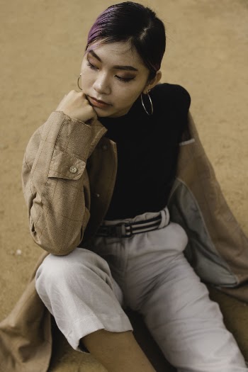 Woman Wearing Brown Button-Up Jacket