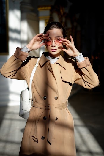 Woman Wearing Brown Coat