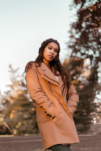 Woman Wearing Brown Coat