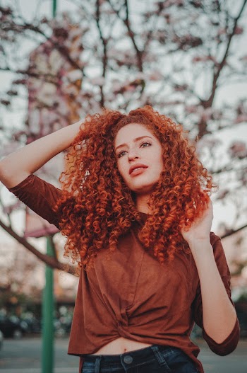 Woman Wearing Brown Elbow-sleeved Shirt