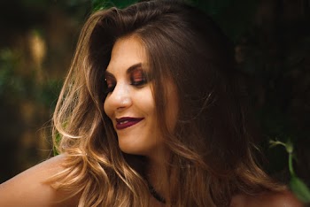 Woman Wearing Brown Eye Shadow