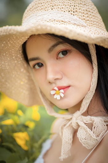 Woman Wearing Brown Hat
