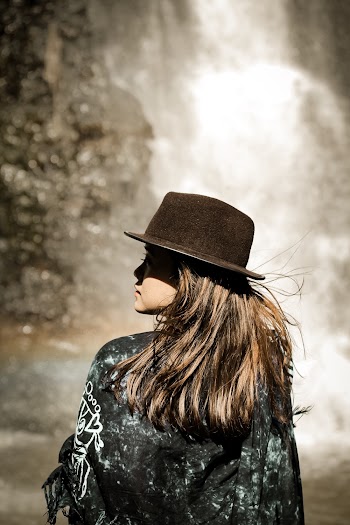 Woman Wearing Brown Hat 