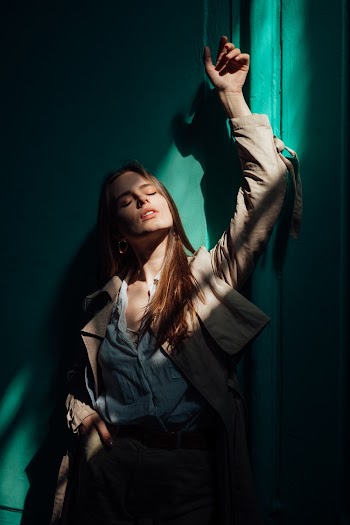 Woman Wearing Brown Jacket