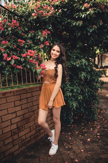Woman Wearing Brown Sleeveless Pleated Mini Dress