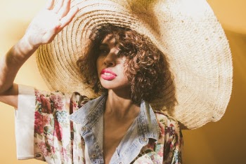 Woman Wearing Brown Sun Hat