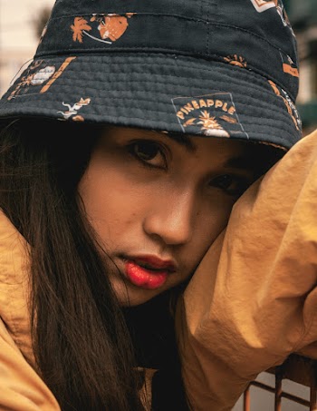 Woman Wearing Bucket Hat Portrait Photo
