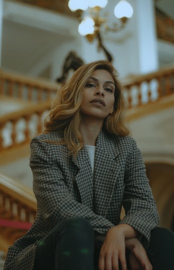 Woman Wearing Checkered Coat