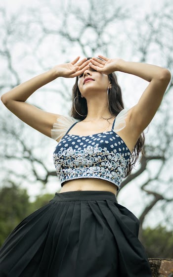Woman Wearing Crop Top