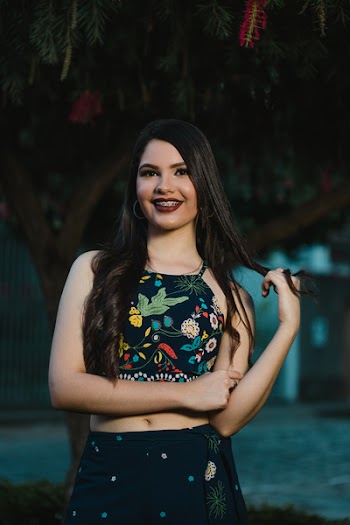Woman Wearing Crop Top