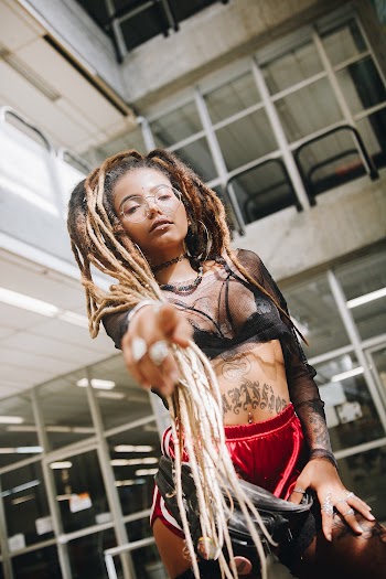 Woman Wearing Crop Top