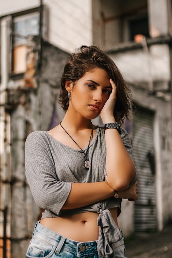 Woman Wearing Crop Top