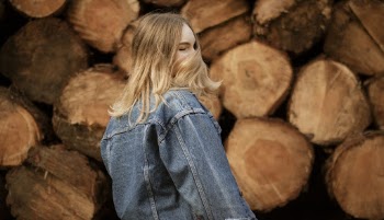 Woman Wearing Denim Jacket