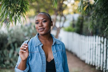 Woman Wearing Denim Jacket