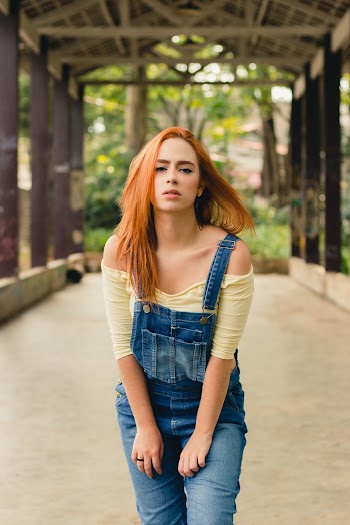 Woman Wearing Dungarees
