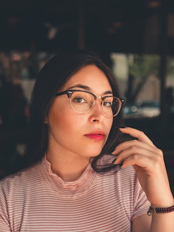 Woman Wearing Eyeglasses