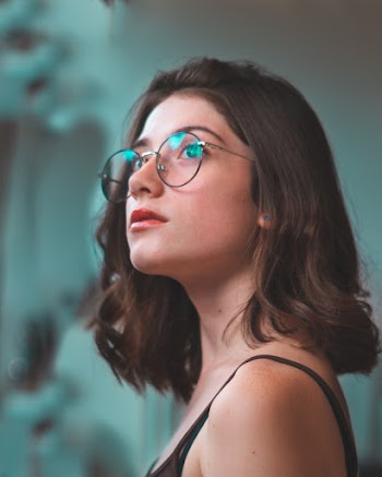 Woman Wearing Eyeglasses
