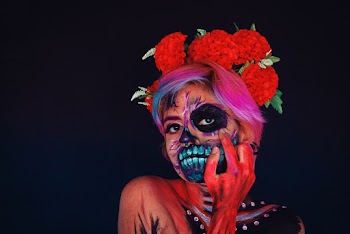 Woman Wearing Face Paint