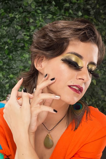 Woman Wearing False Eyelashes