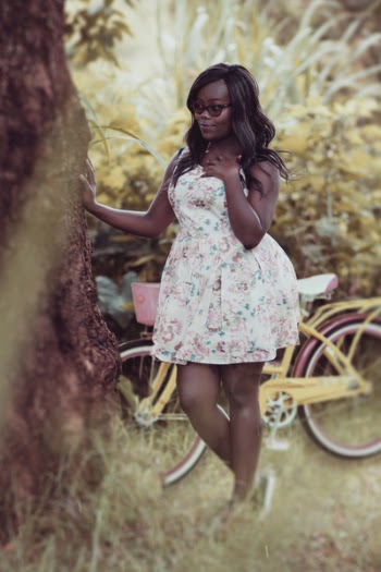 Woman Wearing Flora Dress