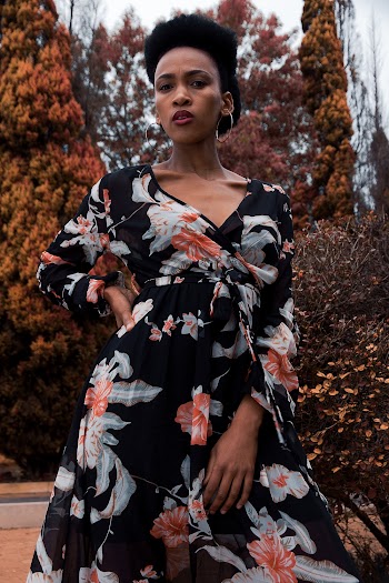 Woman Wearing Floral Dress