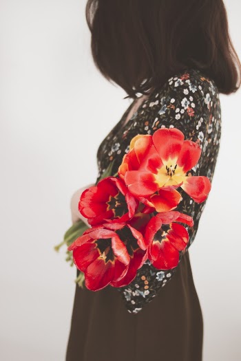 Woman Wearing Floral Top