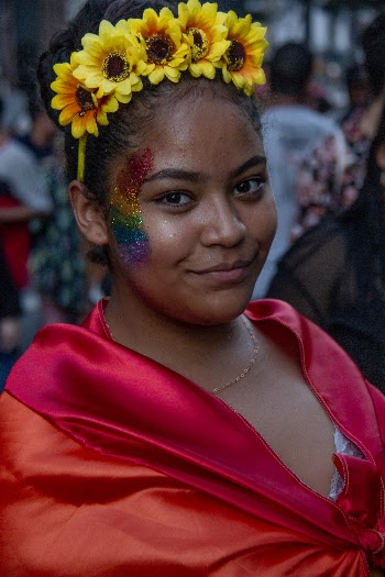Woman Wearing Flower Crown