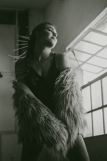 Woman Wearing Fur Coat