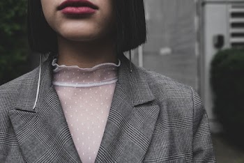 Woman Wearing Gray Blazer
