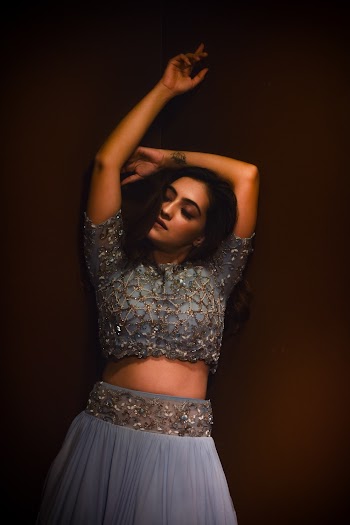 Woman Wearing Gray Crop Top