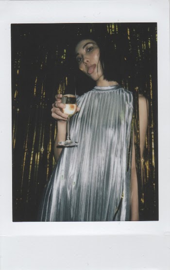 Woman Wearing Gray Dress Holding Goblet Glass