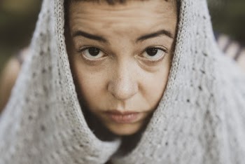 Woman Wearing Gray Hijab Scarf