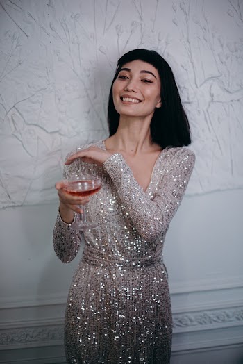 Woman Wearing Gray Long-sleeved Gown
