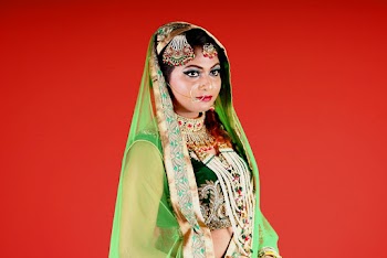 Woman Wearing Green and White Floral Sari Dress