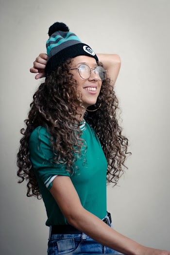 Woman Wearing Green T-shirt