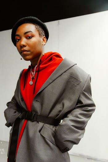 Woman Wearing Grey Coat
