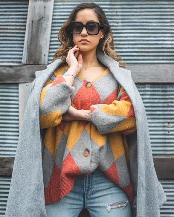 Woman Wearing Grey Coat