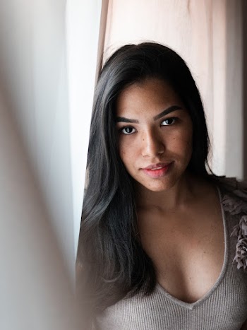 Woman Wearing Grey Shirt