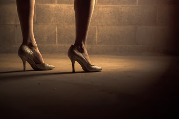 Woman Wearing Heeled Shoes