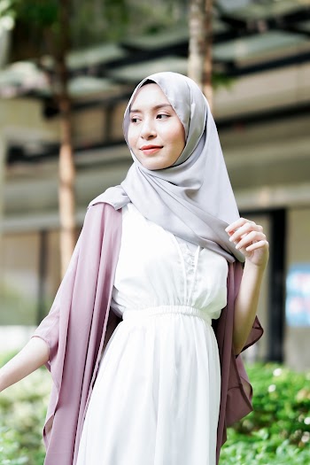 Woman Wearing Hijab and White Dress